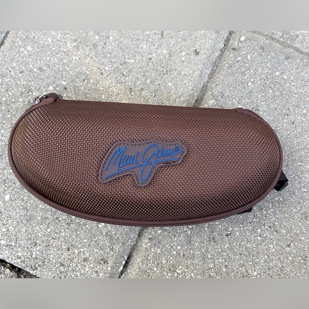 NEW Maui Jim Zippered Brown Hardshell Sunglasses Case